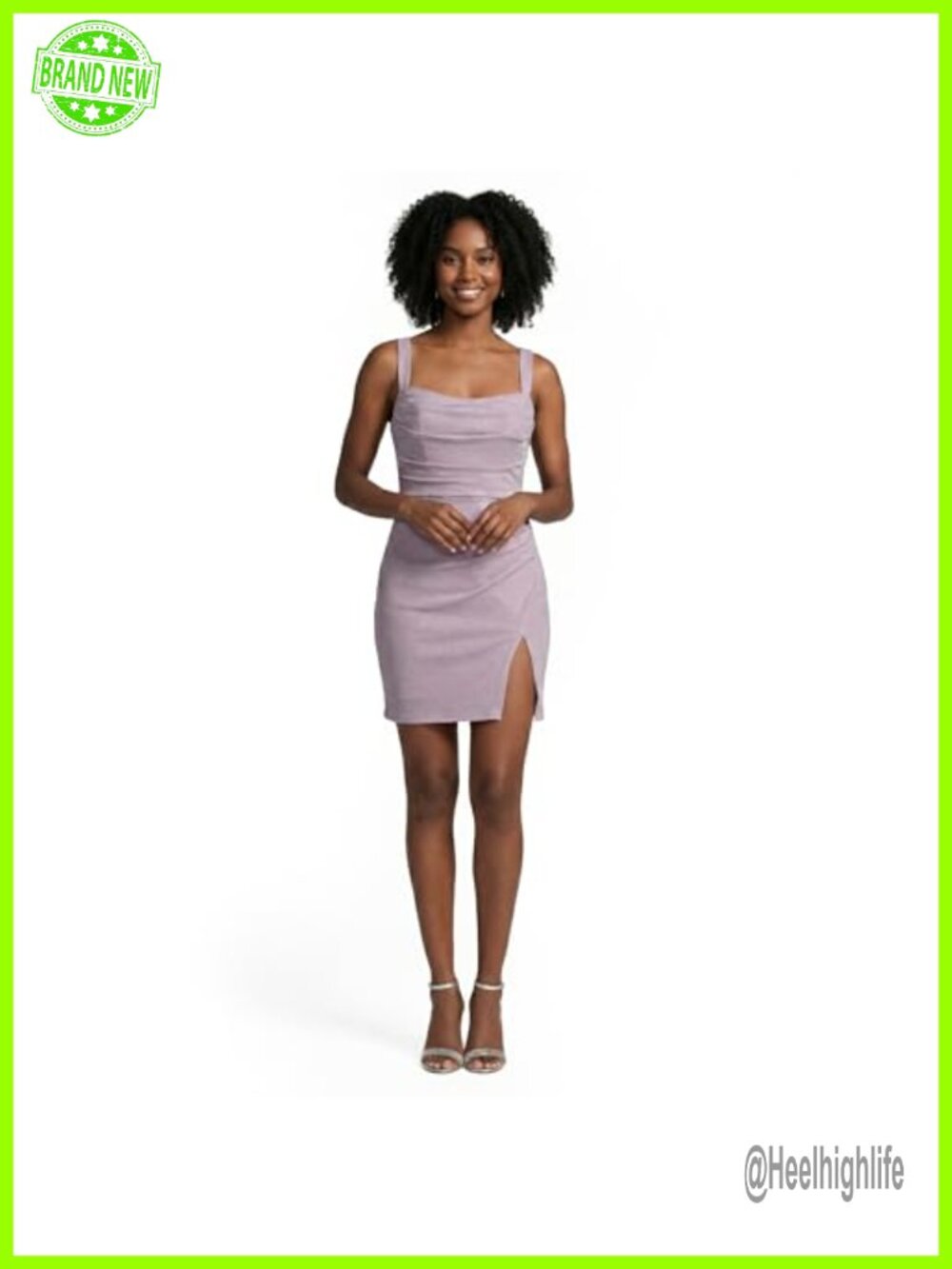 Metallic Square Neck Sleeveless Mini Dress Cocktail Party